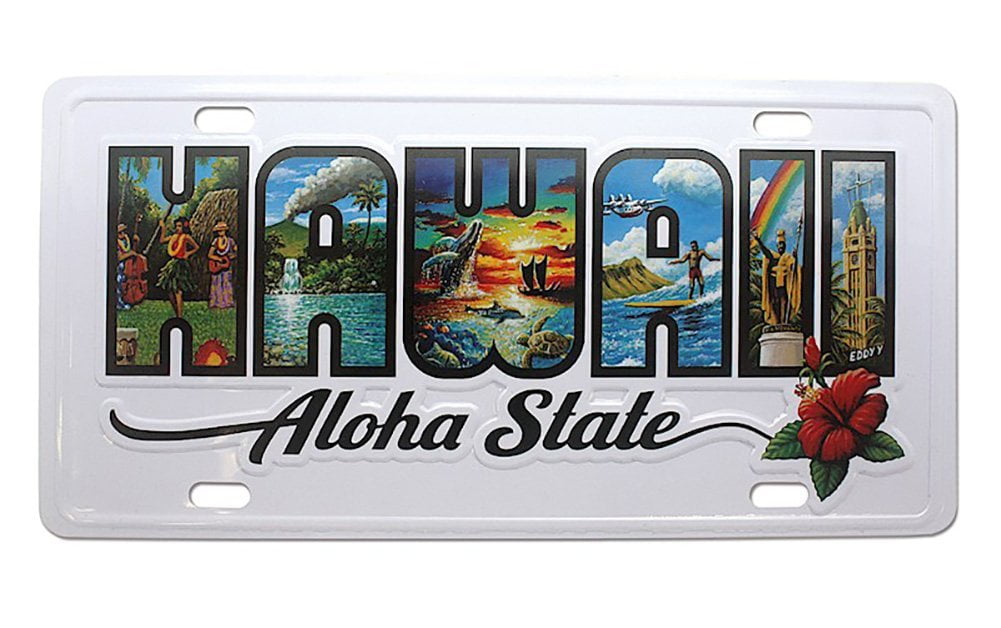 ワイキキ Aloha State プレート welcome to the islands hawaii license plate aloha state - Walmart.com