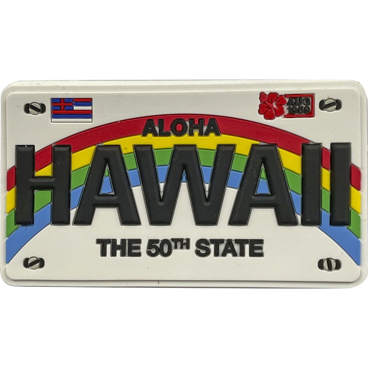 Hawaii Magnet Rubber License Plate 3"W x 2"H x "D