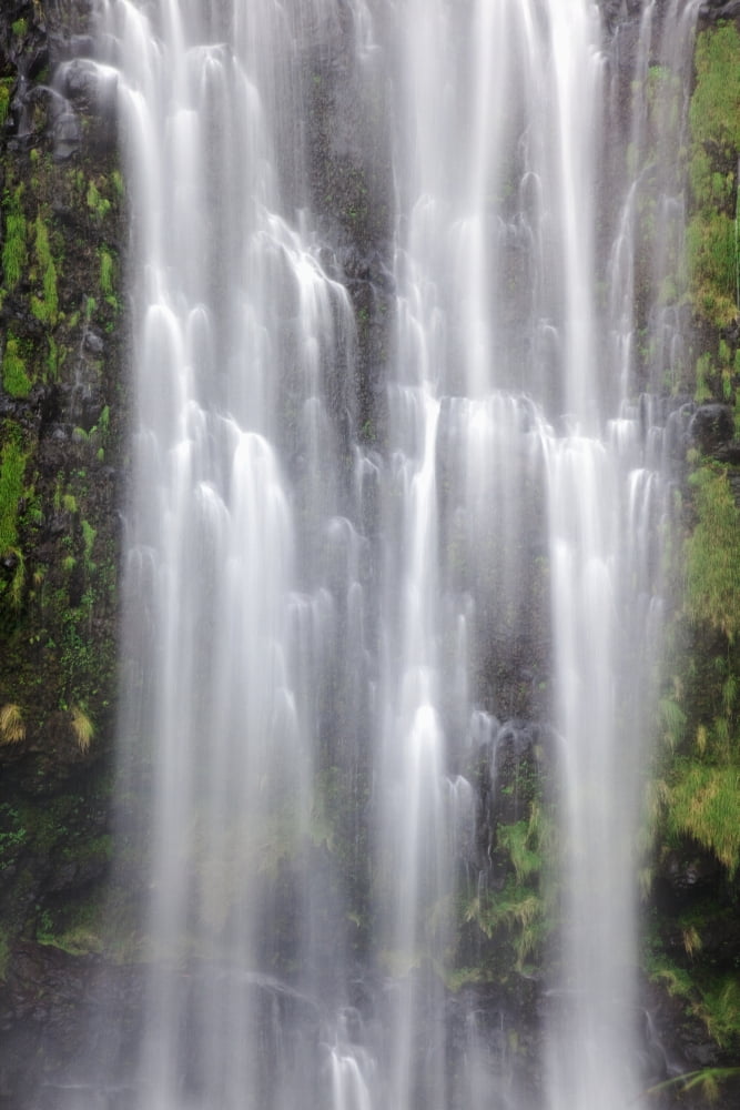 Hawaii Maui A waterfall in Kipahulu with lush foliage Canvas Art - Jenna Szerlag Design Pics (24 x 36)