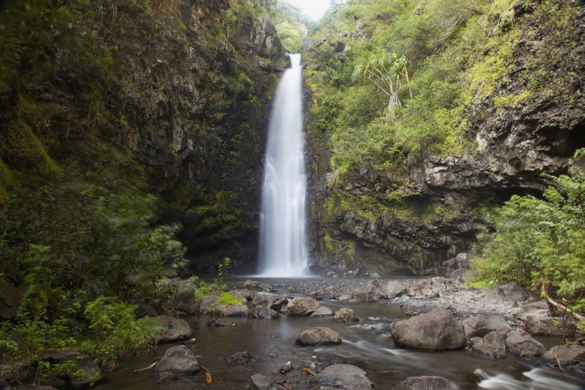 Hawaii Maui Alalele Falls on the Road to Hana Canvas Art - Jenna Szerlag Design Pics (19 x 12)