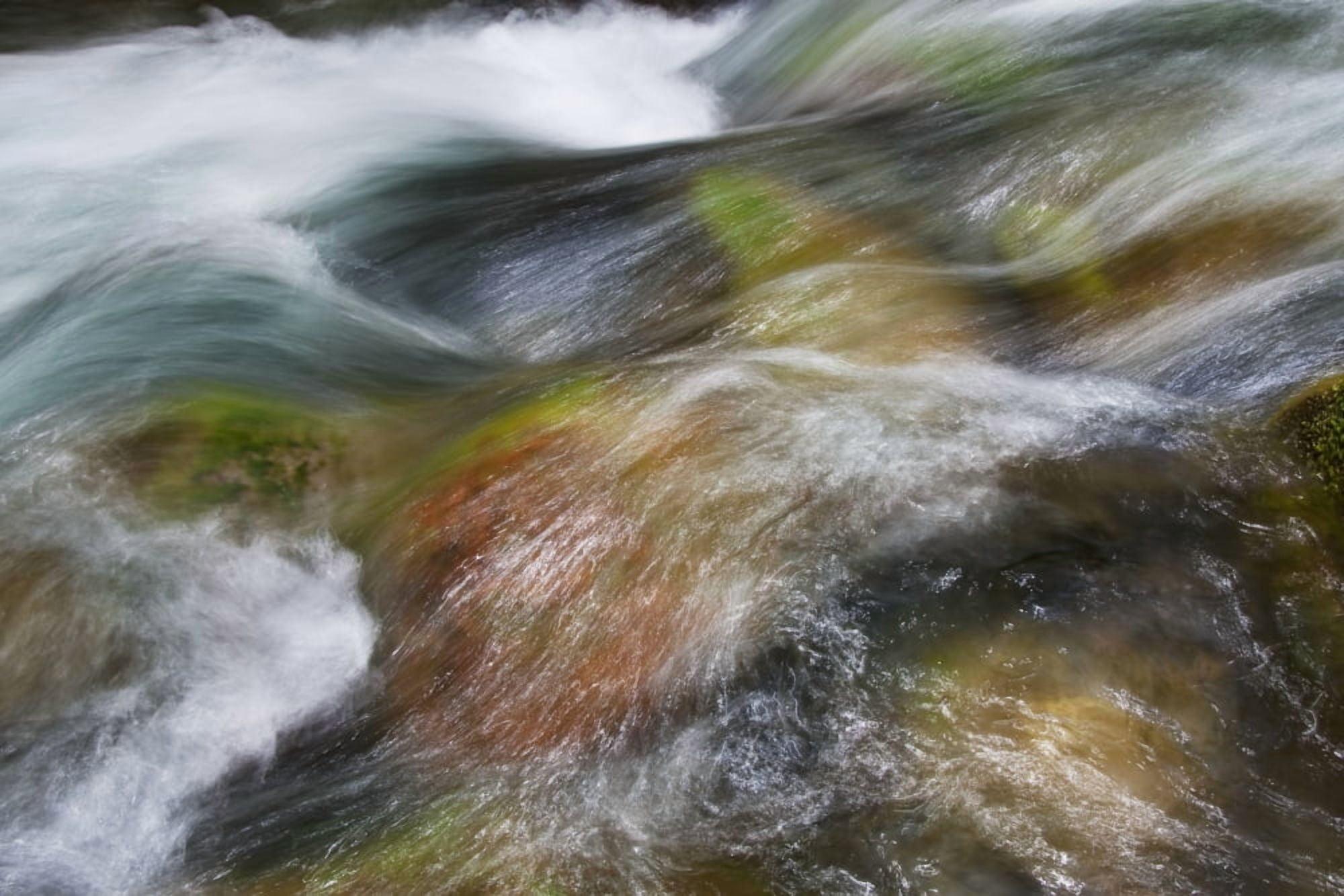 Hawaii Maui Iao Valley A close up of colorful river rocks under water Canvas Art - Jenna Szerlag Design Pics (18 x 12)