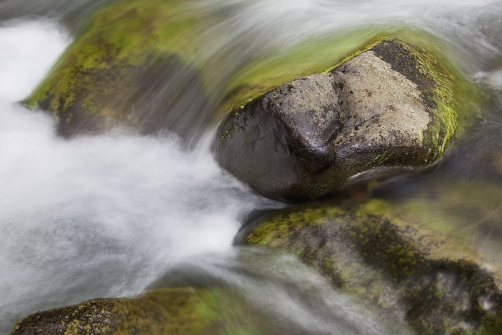Hawaii Maui Iao Valley A close up of colorful river rocks under water Canvas Art - Jenna Szerlag Design Pics (38 x 24)