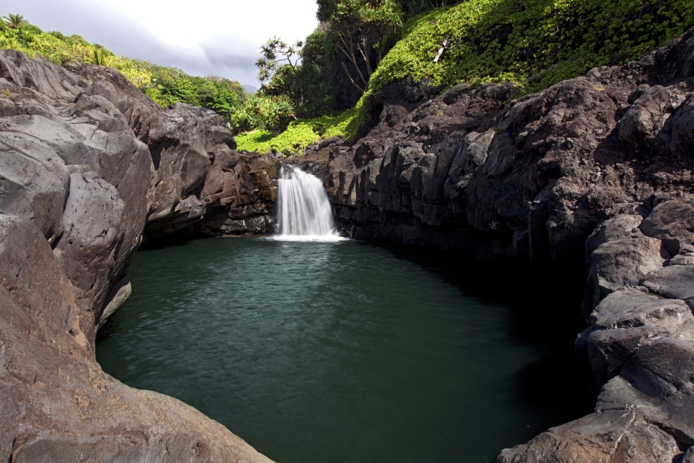Hawaii Maui Kipahulu One of the seven sacred pools Canvas Art - Jenna Szerlag Design Pics (36 x 24)