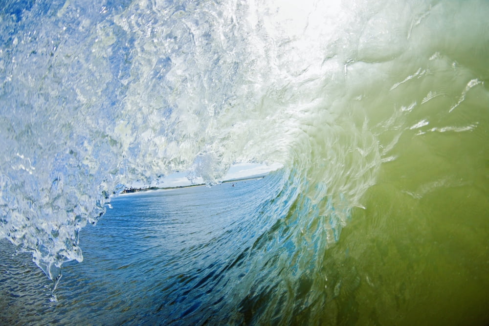 Hawaii Maui Maalaea Wave breaking at legendary surf spot Freight Trains Canvas Art - MakenaStockMedia Design Pics (19 x 12)