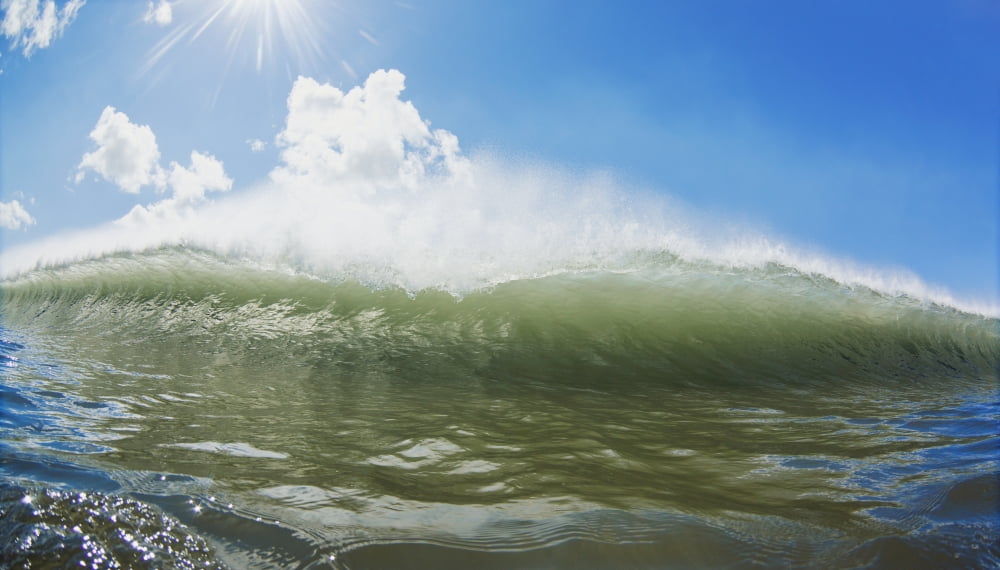 Hawaii Maui Maalaea Wave breaking at legendary surf spot Freight Trains Canvas Art - MakenaStockMedia Design Pics (40 x 22)