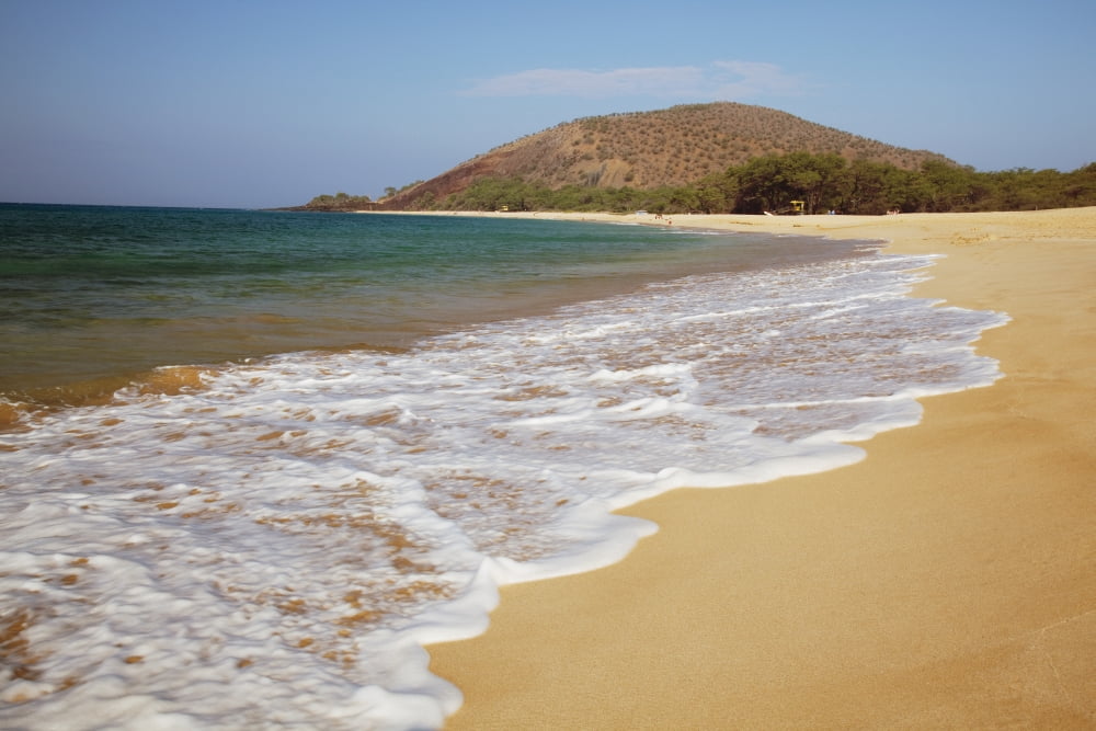 Hawaii Maui Makena Big Beach on a sunny day Canvas Art - Jenna Szerlag Design Pics (38 x 24)