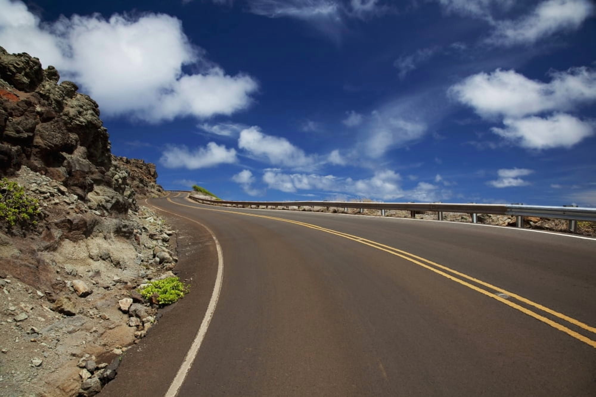 Hawaii Maui Open road and blue skies on the West Side Canvas Art - Jenna Szerlag Design Pics (38 x 24)