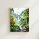 Waterfall Only Hawaii Maui Waterfalls Road To Hana Poster , Poster Print Only ...