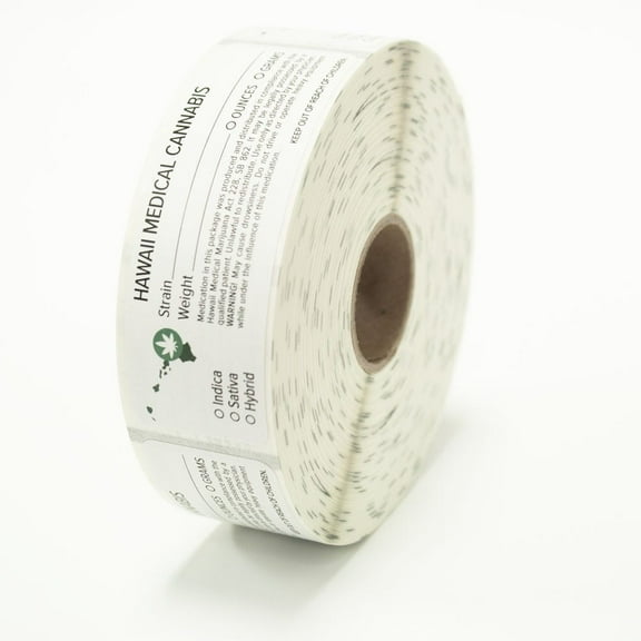 Hawaii Medical Cannabis Rx Direct Thermal Compatible Labels
