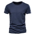 thumbnail image 1 of Hawaii Men‘s Casual Short Sleeve T-shirt 100% Cotton 9 Colors Summer Sports Clothing Top S-5XL High Quality Solid Color T-shirt, 1 of 7