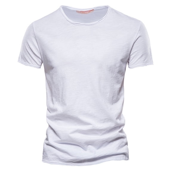 Hawaii Men‘s Casual Short Sleeve T-shirt 100% Cotton 9 Colors Summer Sports Clothing Top S-5XL High Quality Solid Color T-shirt