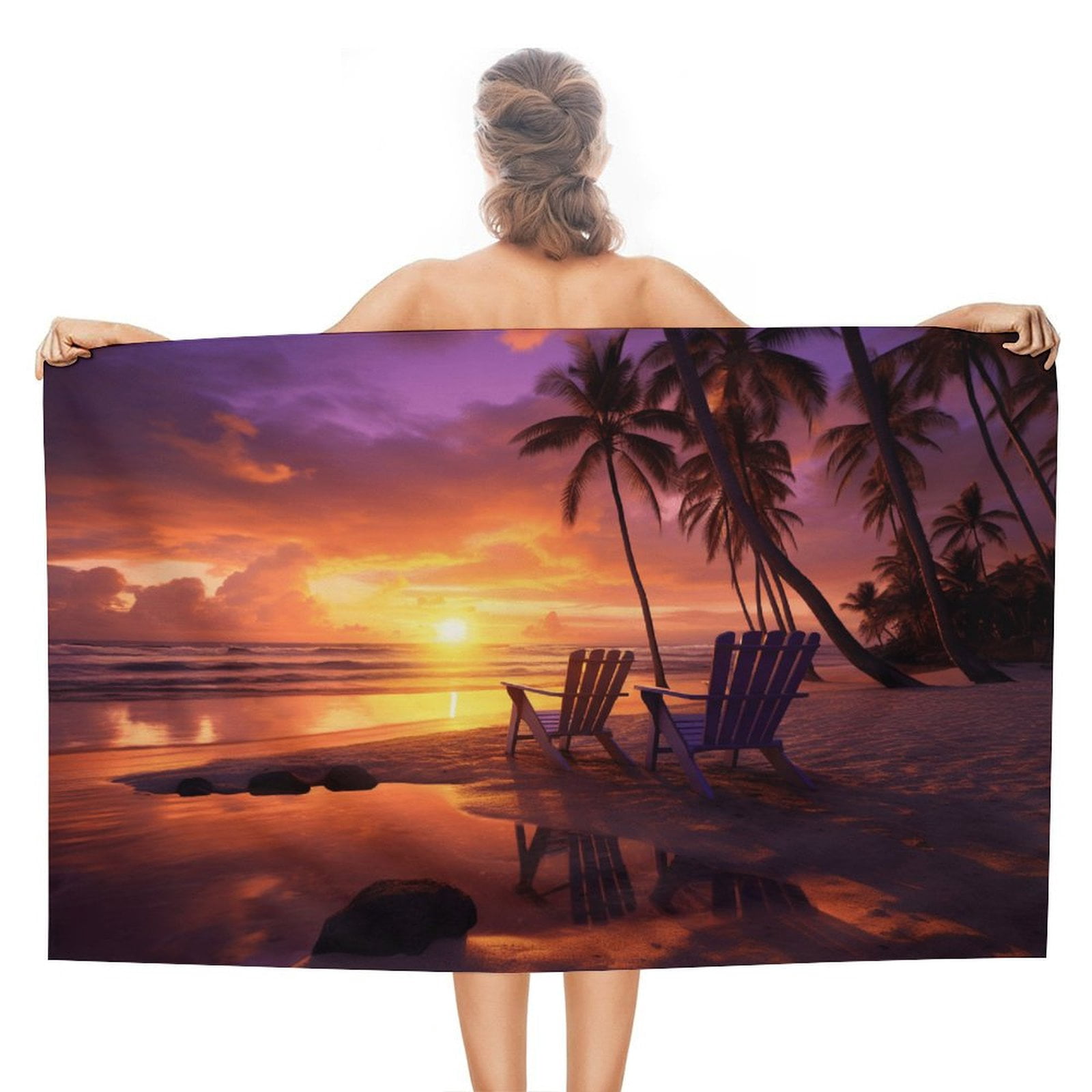 Hawaii Microfiber Lightweight Beach Towel Quick Dry Absorbent Thin Towels for Swimming Pool Camping Beach Easy for Vacation Essentials