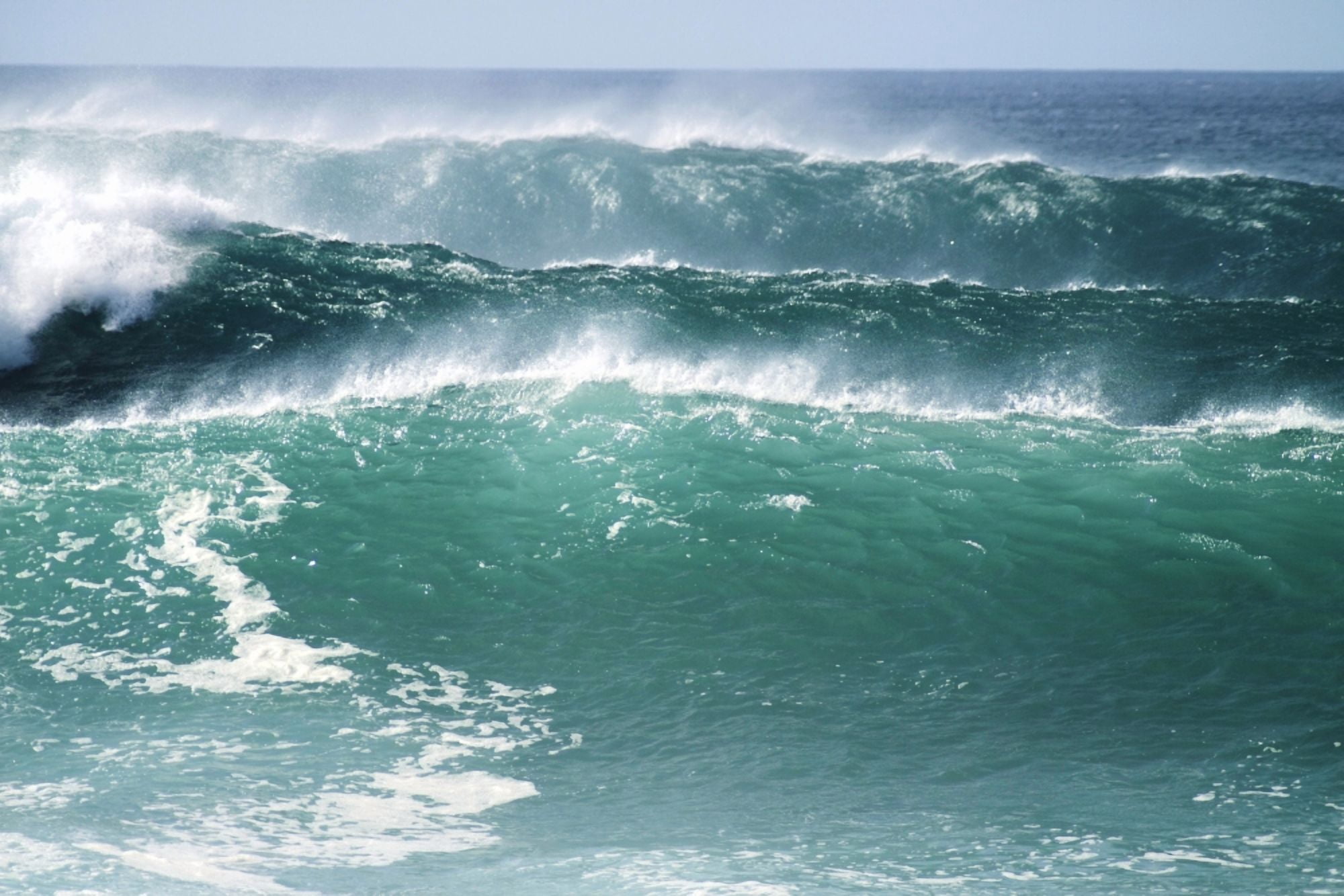 Hawaii Oahu Beautiful Set Of Waves Canvas Art - Vince Cavataio Design Pics (18 x 12)