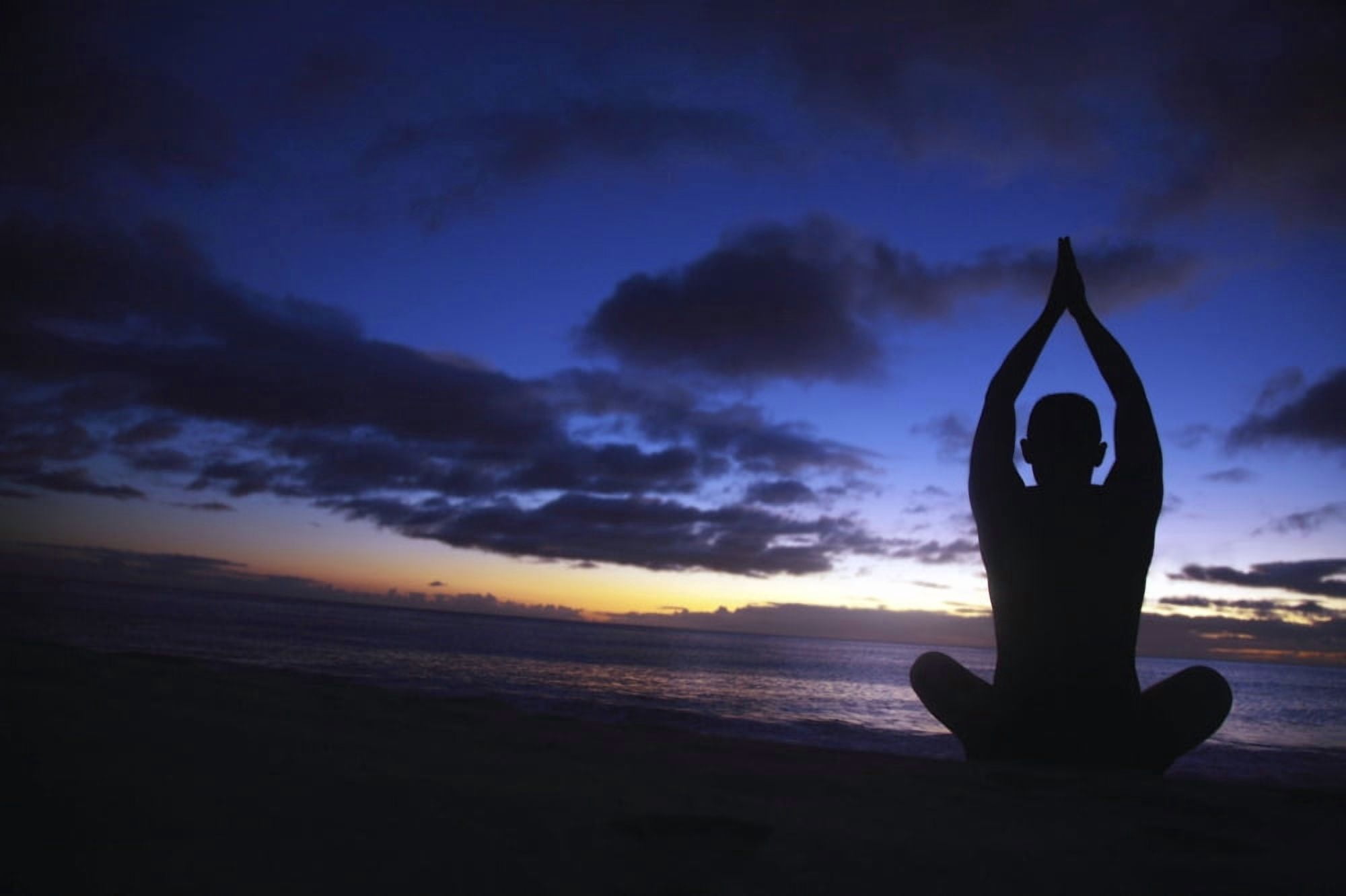 Hawaii Oahu Fit Young Guy On The Beach Doing Yoga On The Coastline Canvas Art - Brandon Tabiolo Design Pics (34 x 22)