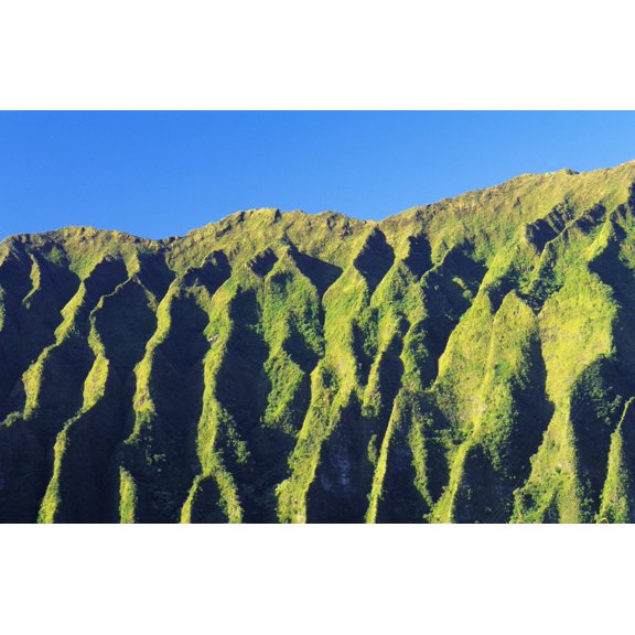 Hawaii Oahu Koolau Mountain Range View Of Mountain Ridges Poster Print