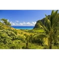 thumbnail image 1 of Hawaii, Oahu, Kualoa Ranch, Mountains And Ocean In Distance Poster Print (18 x 12), 1 of 3