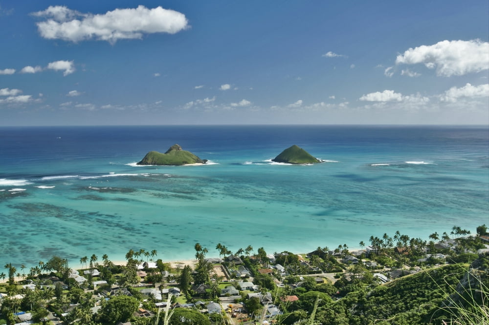 Hawaii Oahu Lanikai Afternoon View Of The Mokulua Islands Canvas Art - Tomas del Amo Design Pics (36 x 24)
