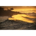 thumbnail image 1 of Hawaii  Oahu  North Shore  Sunset View Of Coastline. Poster Print, 1 of 2