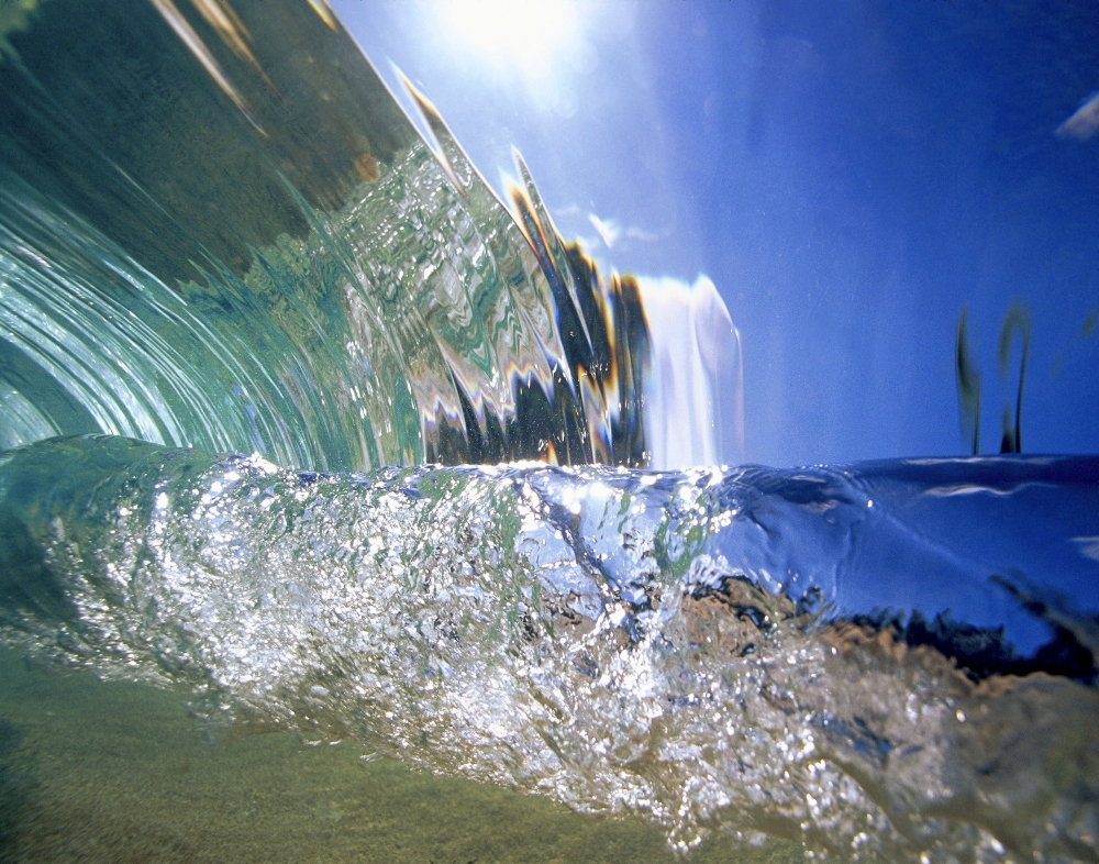 Hawaii Oahu North Shore Underwater wave Canvas Art - Vince Cavataio Design Pics (16 x 12)