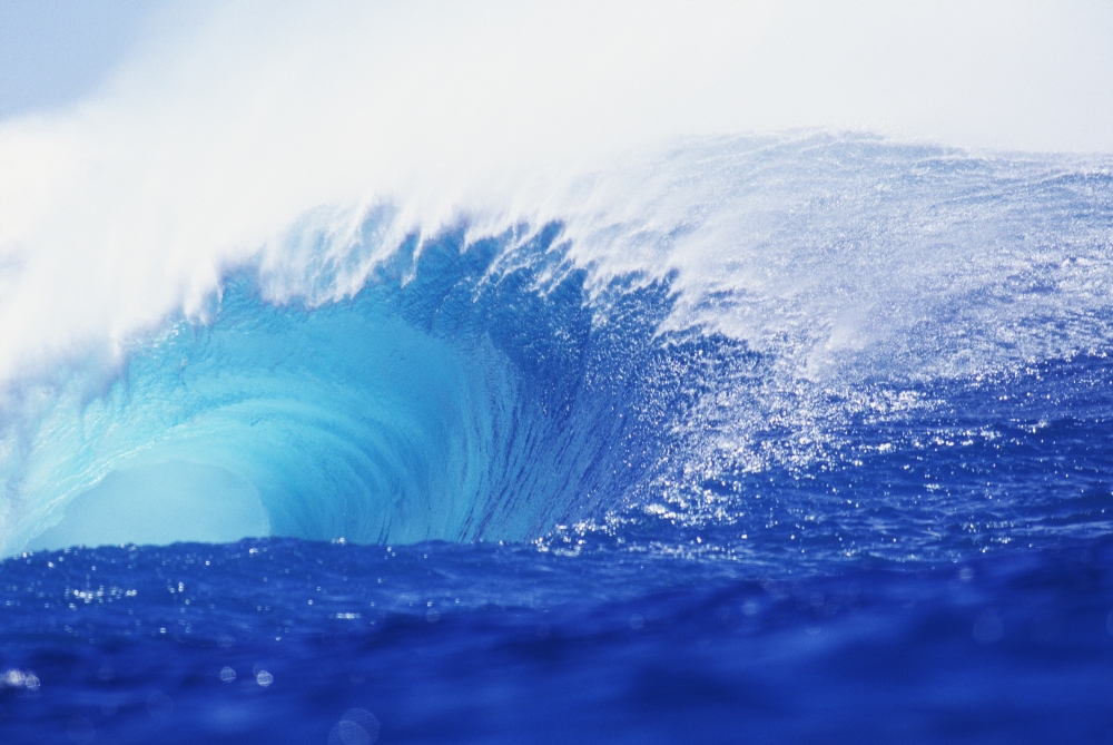 Hawaii Oahu Perfect Wave At Pipeline Canvas Art - Vince Cavataio Design Pics (38 x 24)
