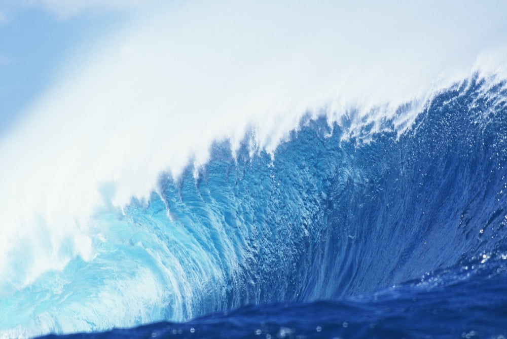 Hawaii Oahu Perfect Wave At Pipeline Canvas Art - Vince Cavataio Design Pics (38 x 24)