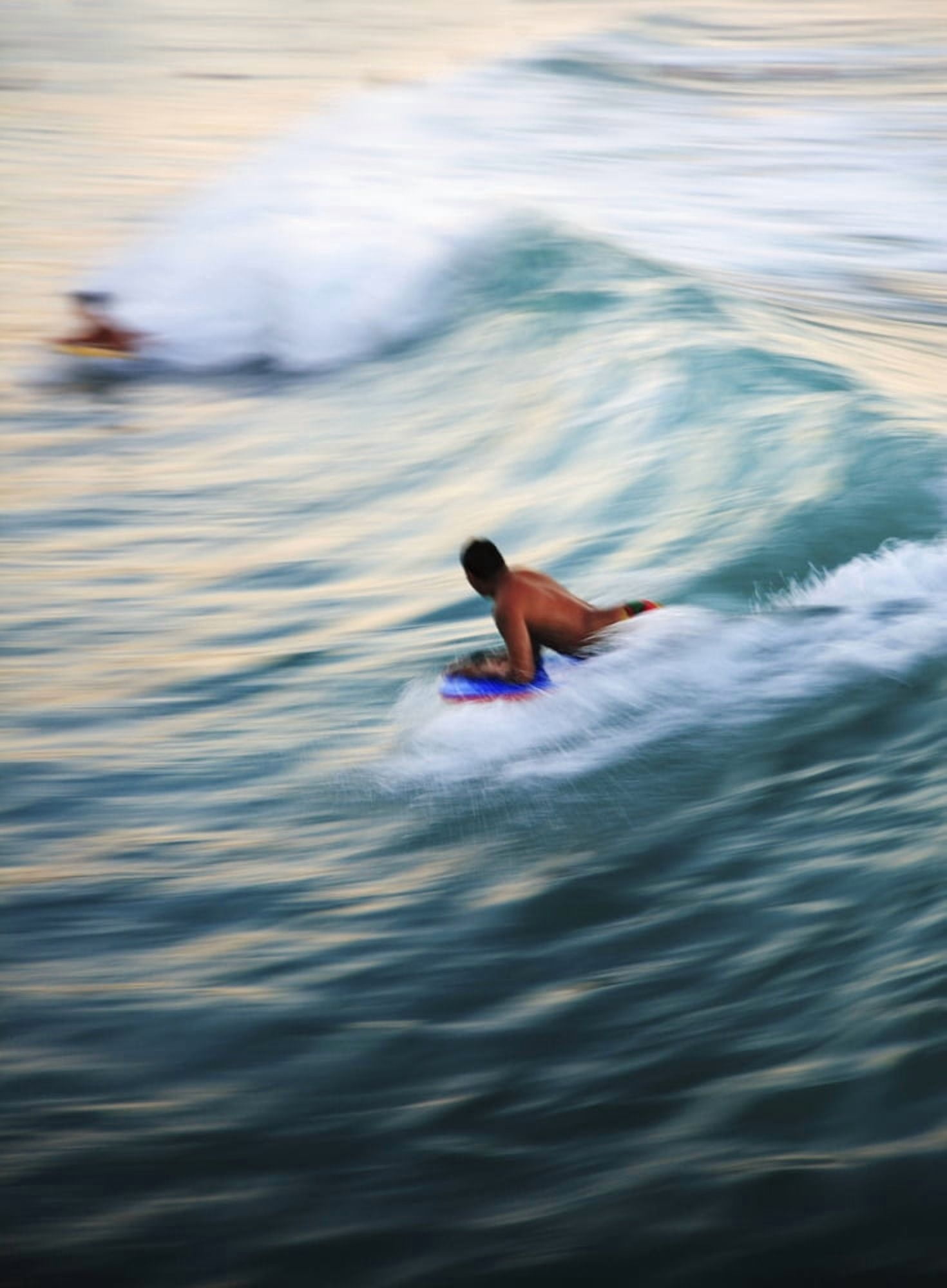 Hawaii Oahu Surfer Riding A Wave Canvas Art - Brandon Tabiolo  Design Pics (24 x 34)