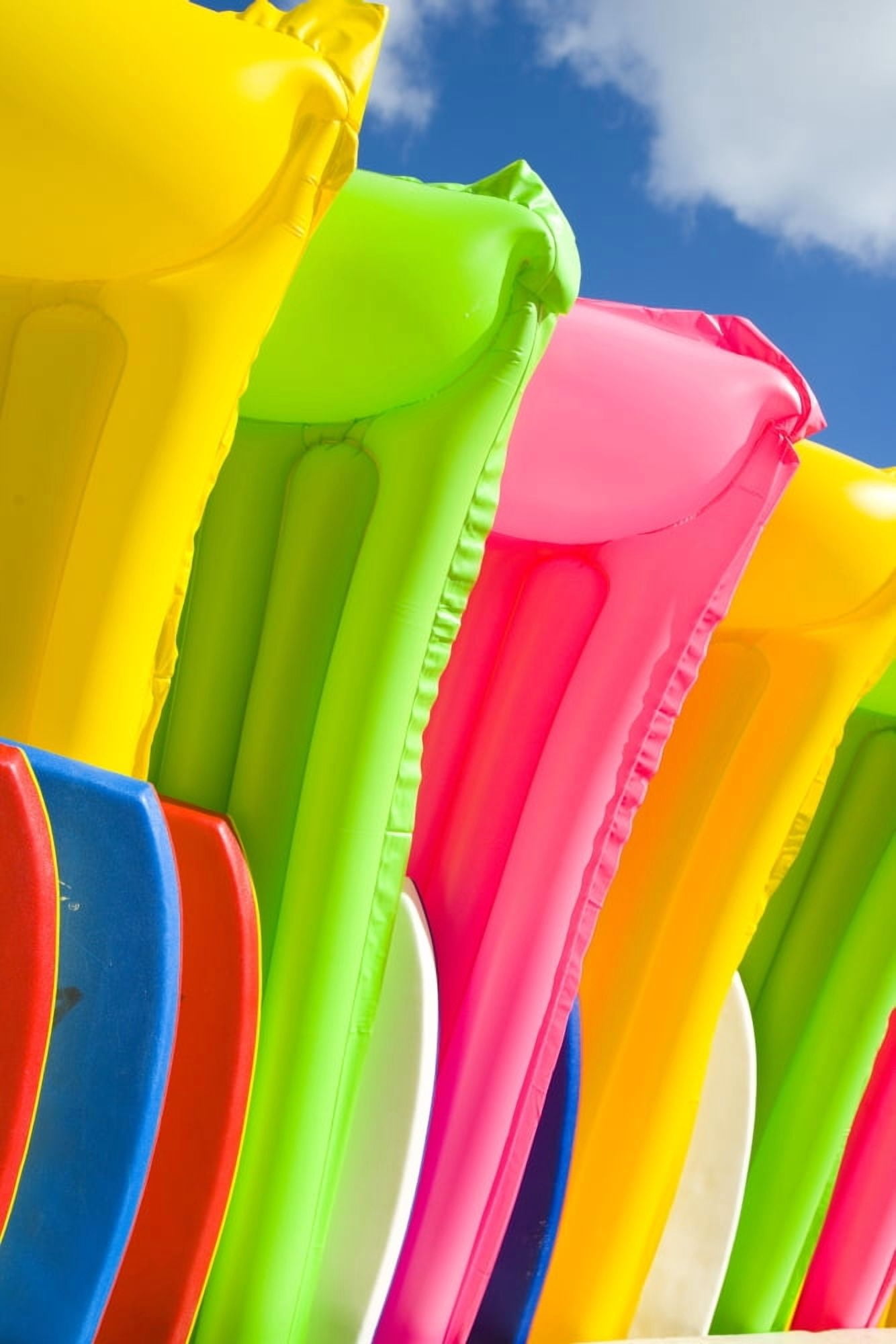 Hawaii Oahu Waikiki Close-Up View Of Colorful Plastic Rafts And Boogie Boards Canvas Art - Dana Edmunds Design Pics (22 x 34)