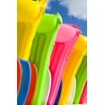 thumbnail image 1 of Hawaii Oahu Waikiki Close-Up View Of Colorful Plastic Rafts And Boogie Boards. Poster Print, 1 of 4