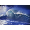 thumbnail image 1 of Hawaii Oahu Waimea Shorebreak Side View Large Misty Wave Coming In To Shore Poster Print (19 x 12), 1 of 3
