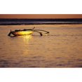 thumbnail image 1 of Hawaii, Outrigger Canoe In Ocean At Sunset, Dramatic Reflections. Poster Print (17 x 11), 1 of 3