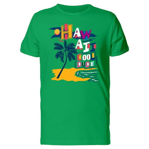 Hawaii Palm Tree On Shore Tee Men's -Image by Shutterstock