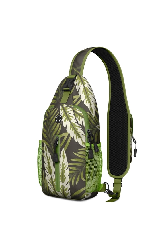 Hawaii Palm Tree Sling Backpack – Durable Multipurpose Shoulder Backpack Featuring Summer Beach Palm Trees and Vibrant Tropical Paradise Prints for Everyday Carry