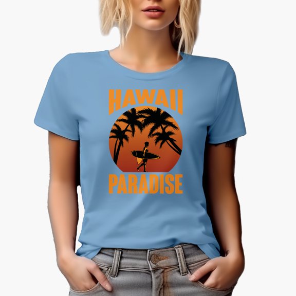 Hawaii Paradise, Baby Blue T-Shirt, XL