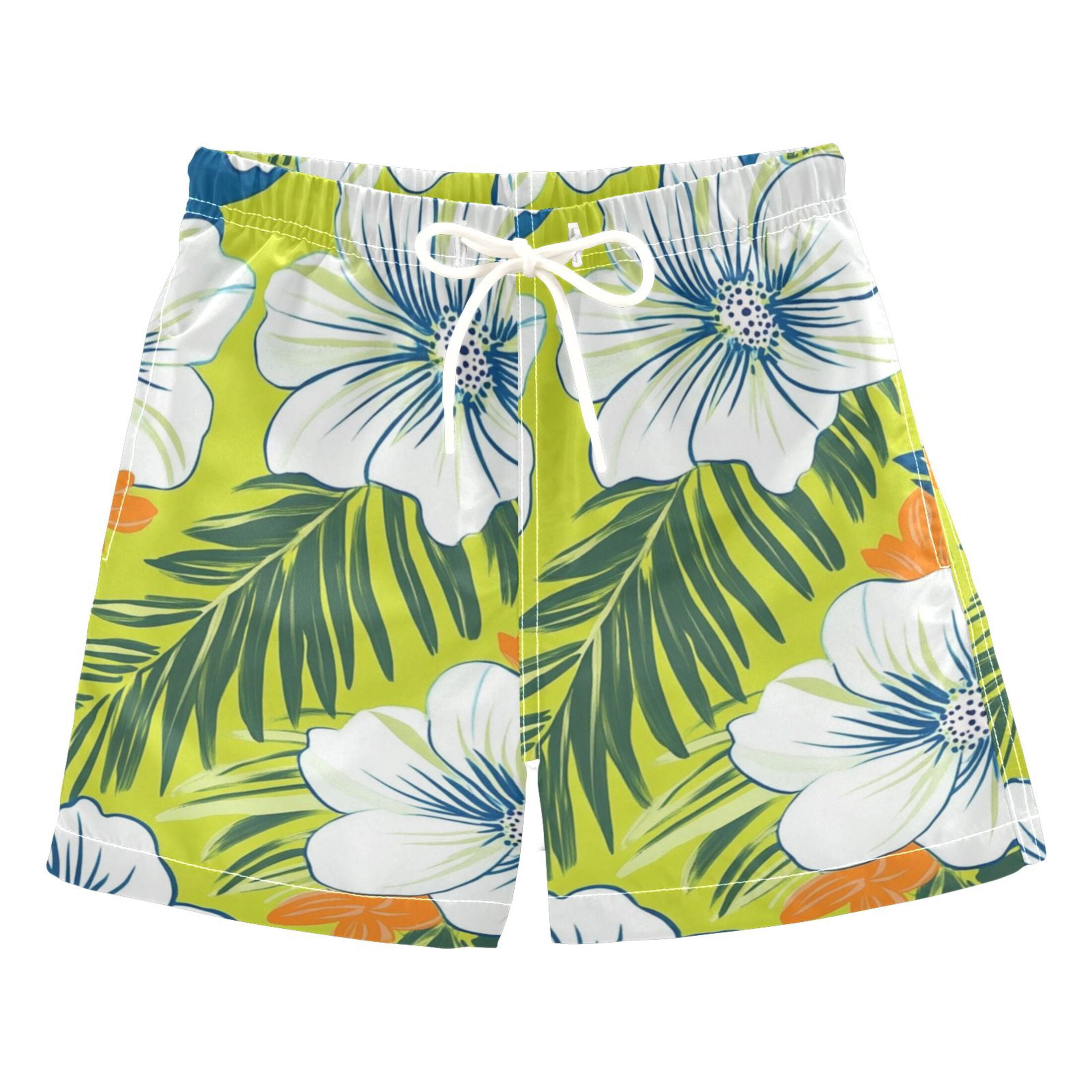 Beyond the Hibiscus: Unidentified Flying Florals Swim Trunks