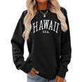 thumbnail image 1 of Hawaii Place Name Print Sweatshirt Long Sleeve Shirts For Women, 1 of 4