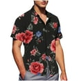thumbnail image 1 of Hawaii Polo Shirts For Mens Athletic Stretch Hort Sleeve Tactical Shirts Collared Shirt Printed Front Button Tee Shirts Trends Lightweight Blouse Beach Gym Workout Running Casual Clothes, 1 of 6
