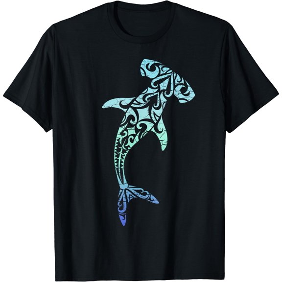 Hawaii Polynesian Tribal Hammerhead Shark Tee Aloha State T-Shirt, Unisex T-Shirt