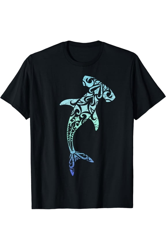 Hawaii Polynesian Tribal Hammerhead Shark Tee Aloha State T-Shirt, Unisex T-Shirt