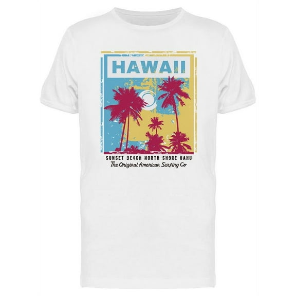 Hawaii Poster Design T-Shirt Men -Image by Shutterstock, Male Medium