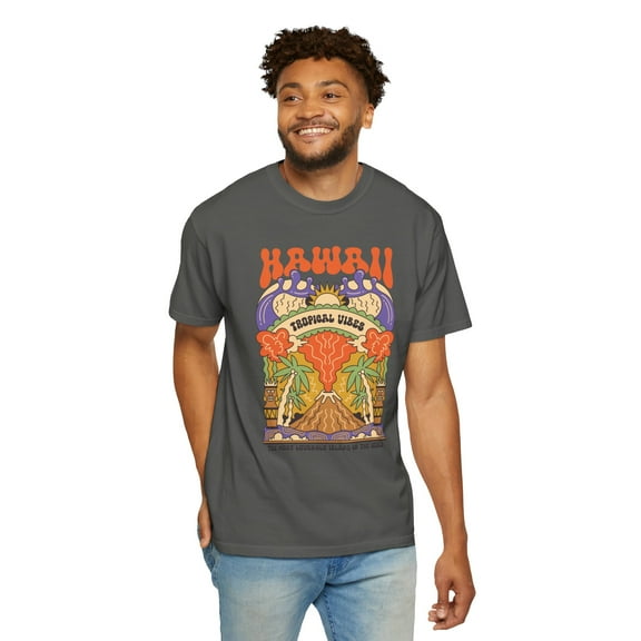 Hawaii Psychedelic 90s Y2K Style Comfort Colors Unisex Shirt