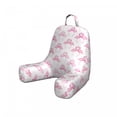 thumbnail image 1 of Hawaii Reading Pillow Cover, Tropical Summer Birds Repetitive Pattern of Love Flamingos and Hearts, Unstuffed Printed Bed Rest Case from Soft Fabric, Small, Pink and Pastel Pink, by Ambesonne, 1 of 4