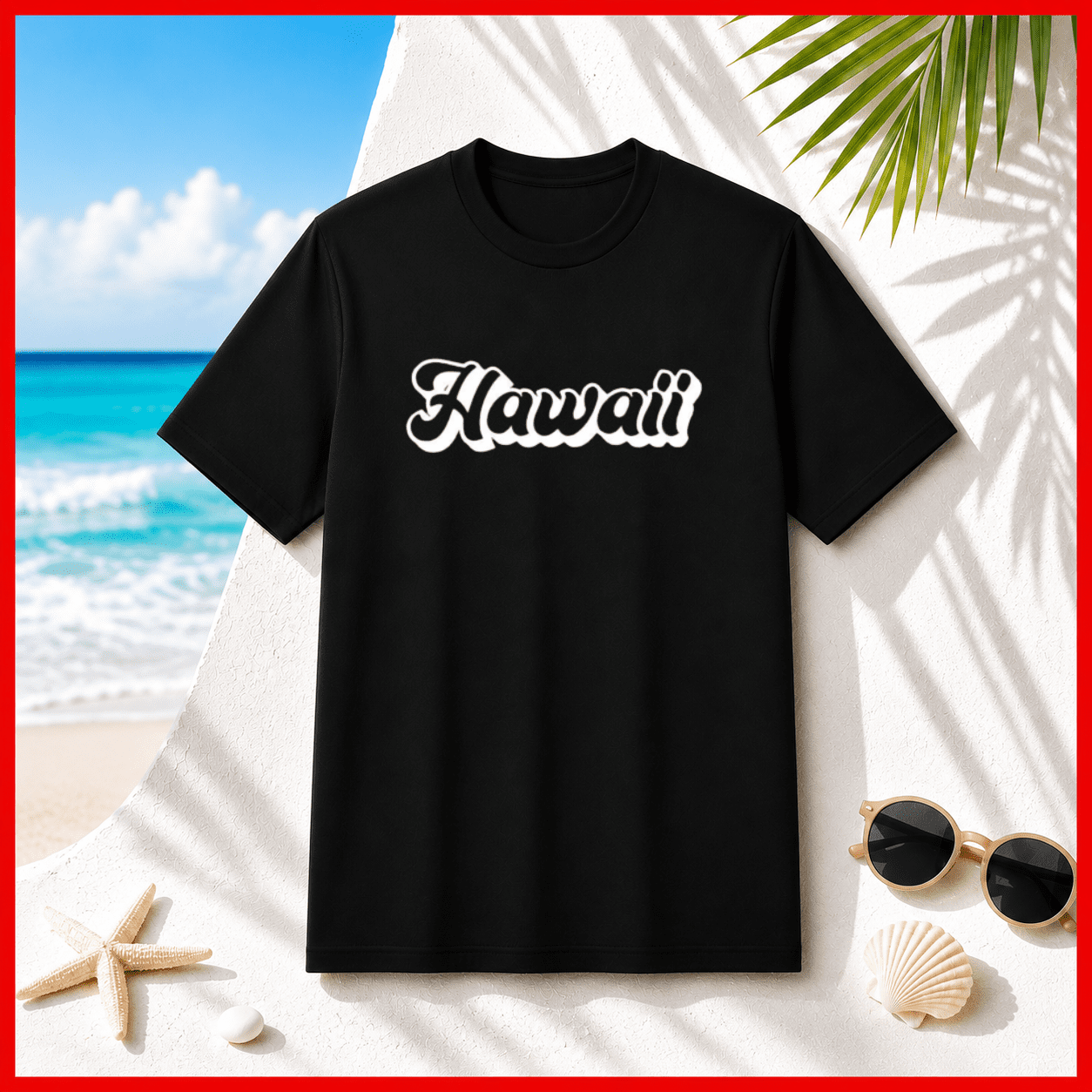 Hawaii Retro Script Surf Island Vacation Unisex T-Shirt