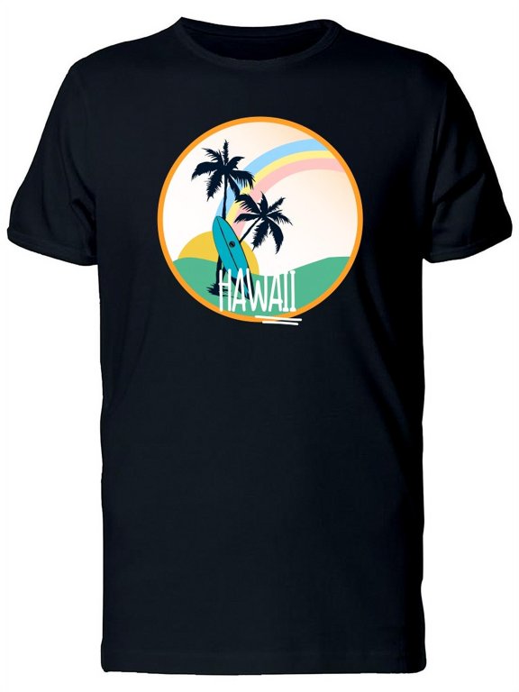 Hawaii Round Logo With Palms T-Shirt Men -Image by Shutterstock, Male 4X-Large