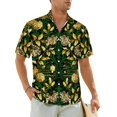 thumbnail image 1 of Hawaii Shirt Vacation Vintage Damask Blouses Purple And Gold Cool Casual Shirts Man Short, 1 of 5