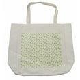 thumbnail image 1 of Hawaii Shopping Bag, Doodle Style Pineapple Hand Drawn Exotic Fruits Pattern Stripes and Dots, Eco-Friendly Reusable Bag for Groceries Beach and More, 15.5" X 14.5", Cream, by Ambesonne, 1 of 2