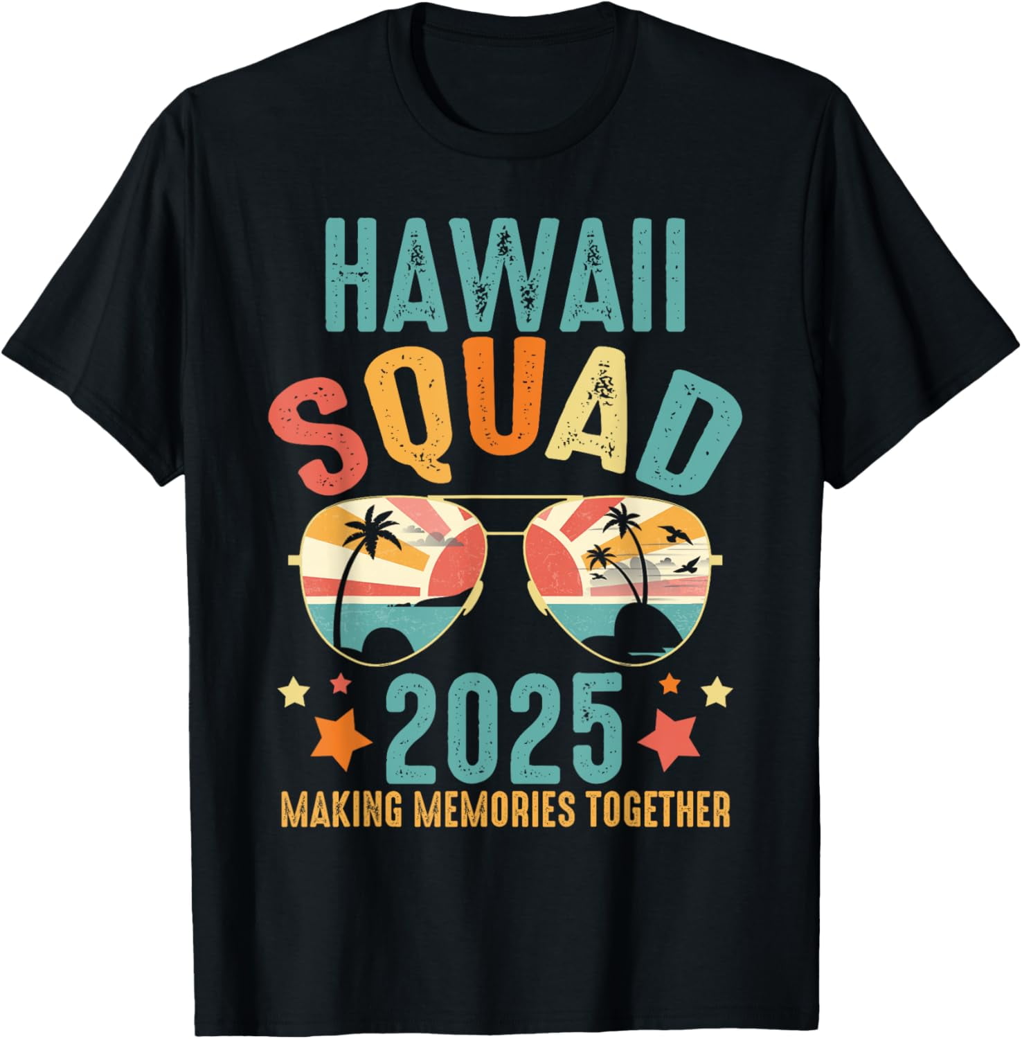 Hawaii Squad 2025 Funny Groovy Reunion Friends Trip Match TShirt