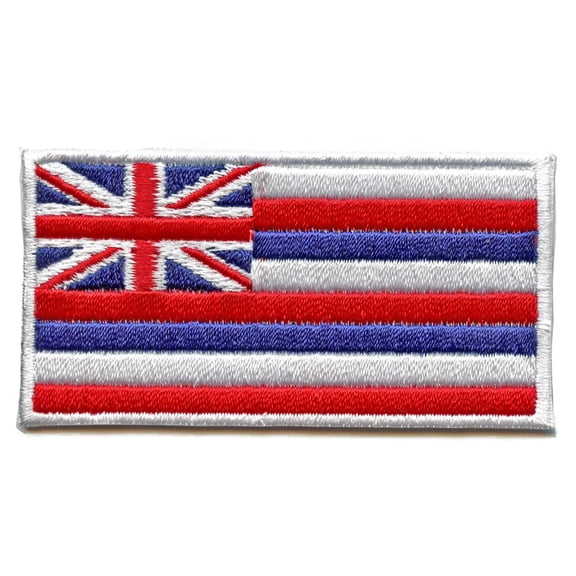 Hawaii State Flag Patch Embroidered Iron On