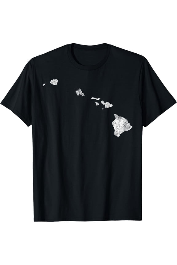 Hawaii State Hawaiian Map Tee Aloha State Tropic Islands T-Shirt