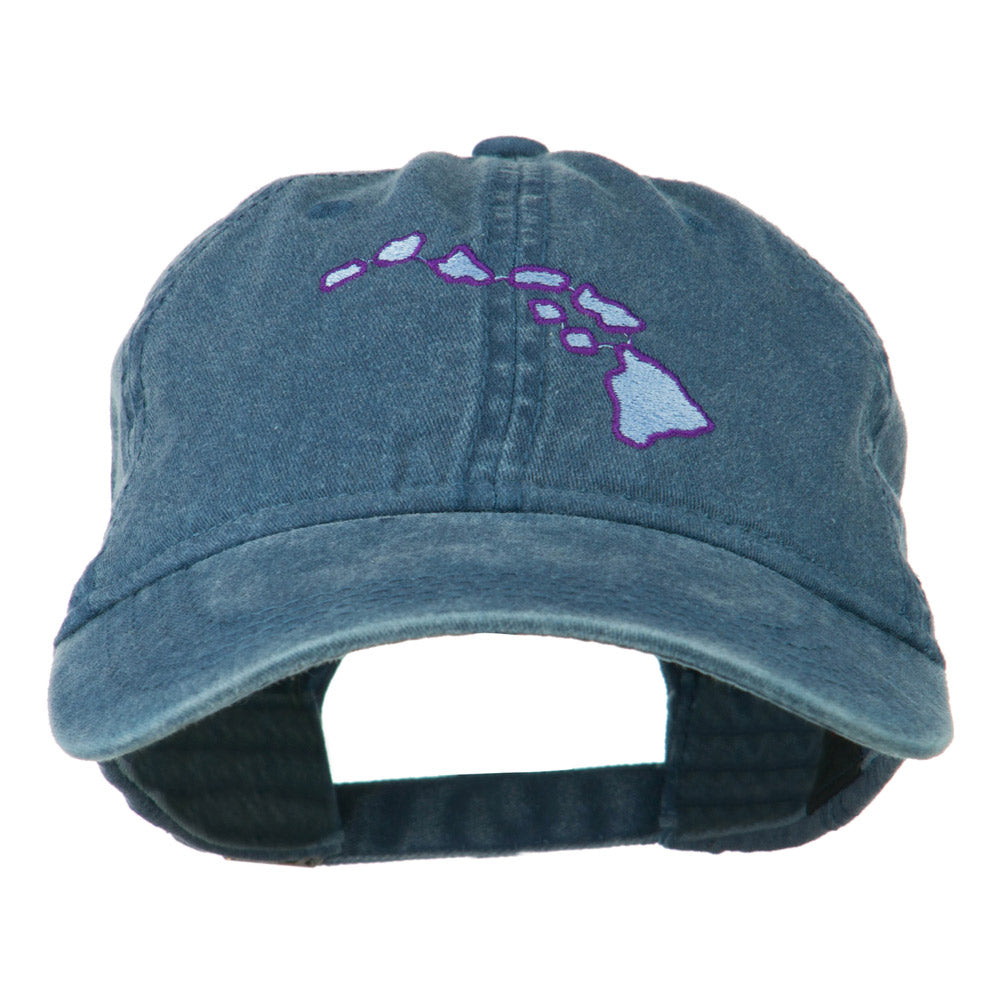 Hawaii State Embroidered Low Profile Cotton Cap – Khaki, Adjustable Snapback, Made In USA