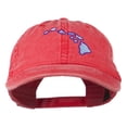 thumbnail image 1 of Hawaii State Map Embroidered Washed Cap - Red OSFM, 1 of 5